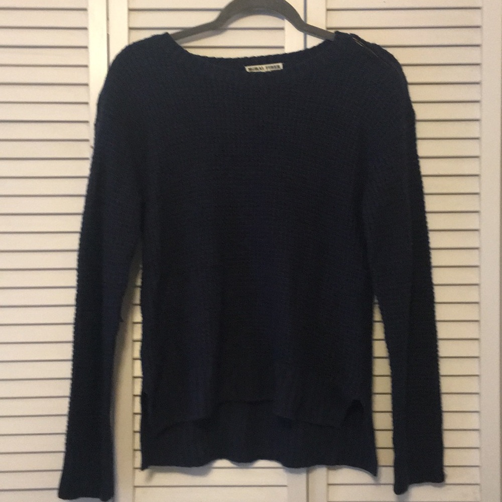 Moral Fiber Navy Knit Sweater